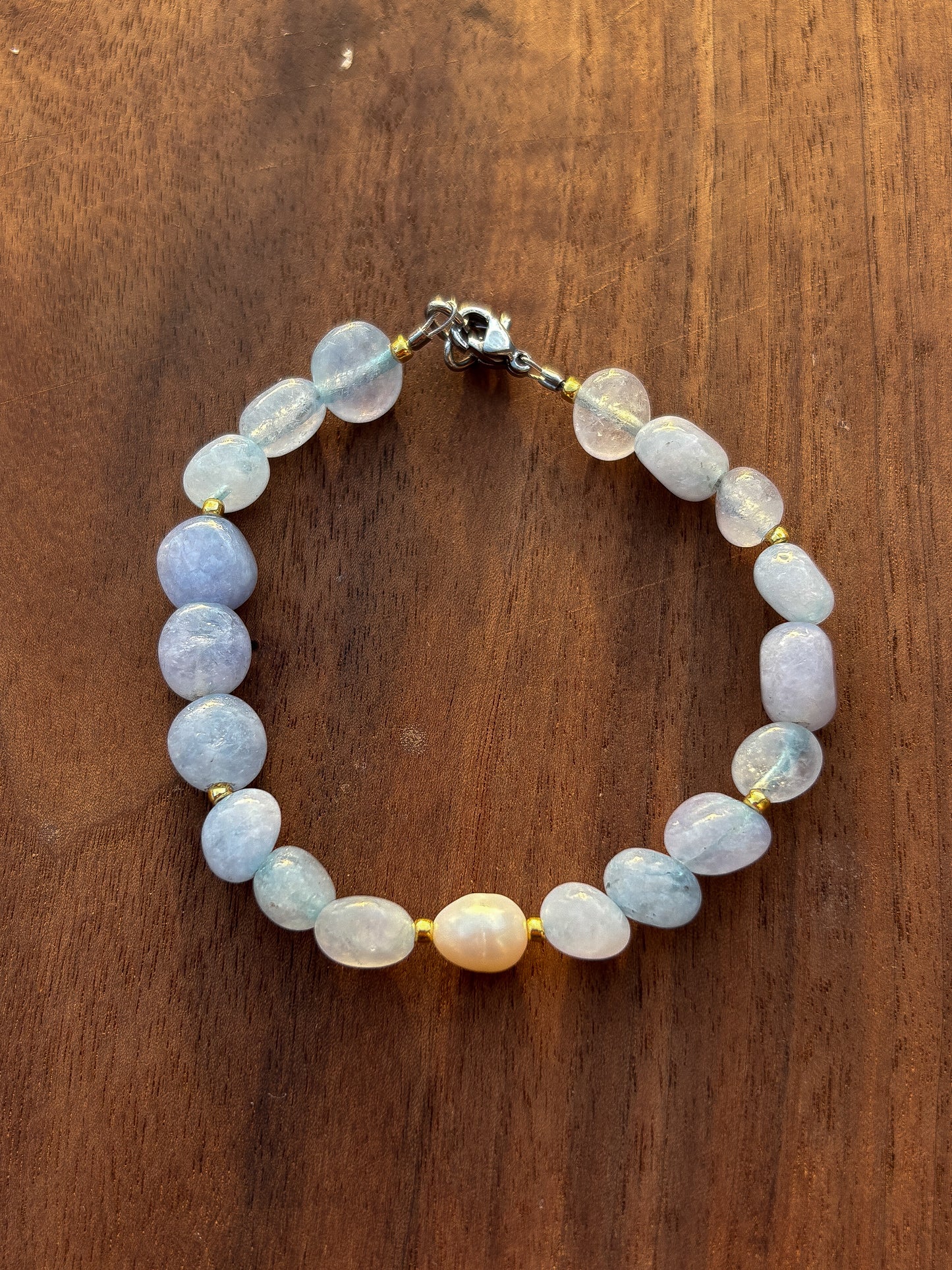 Aquamarine + Cultured Pearl