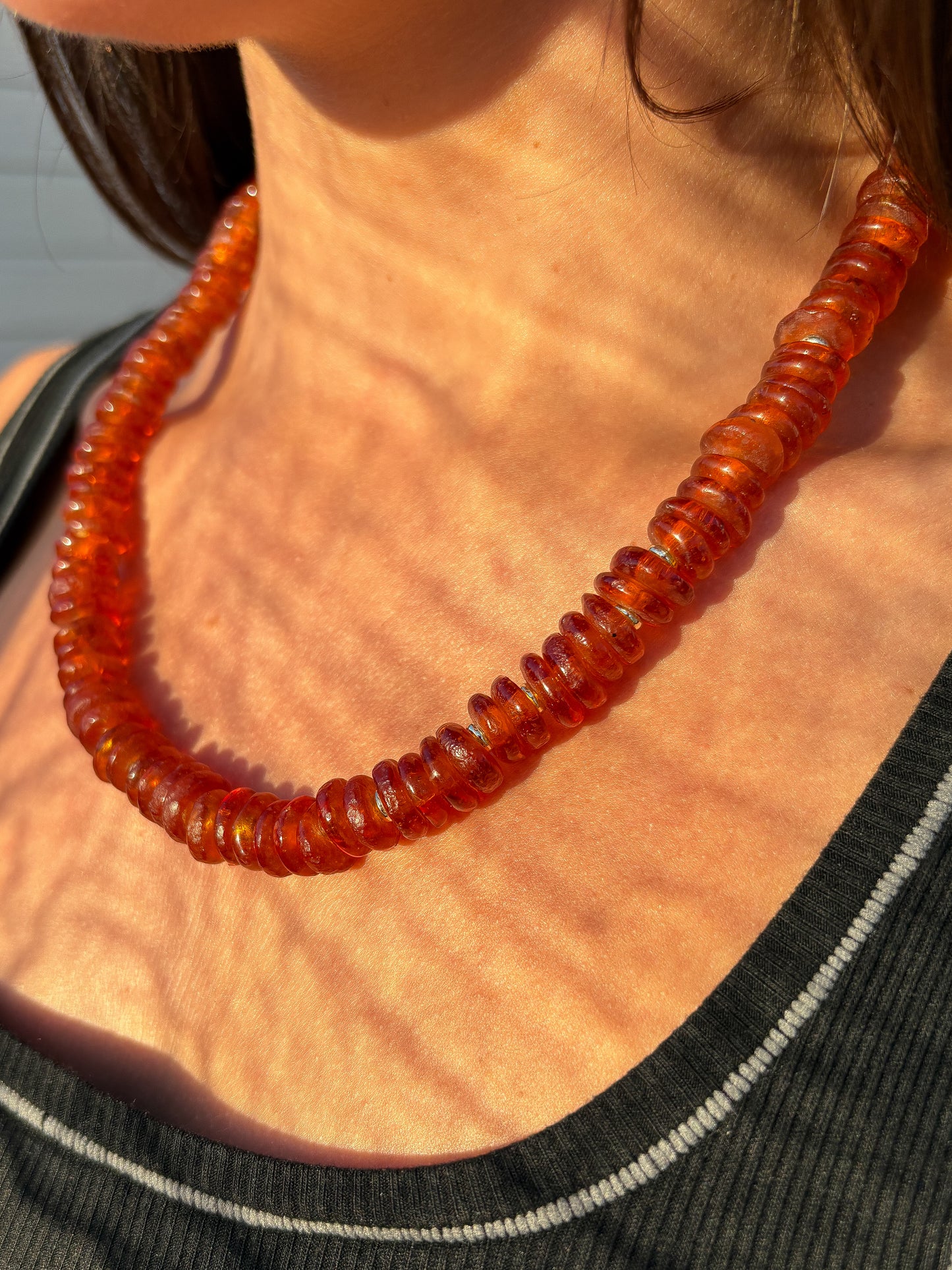 Amber Glass Necklace