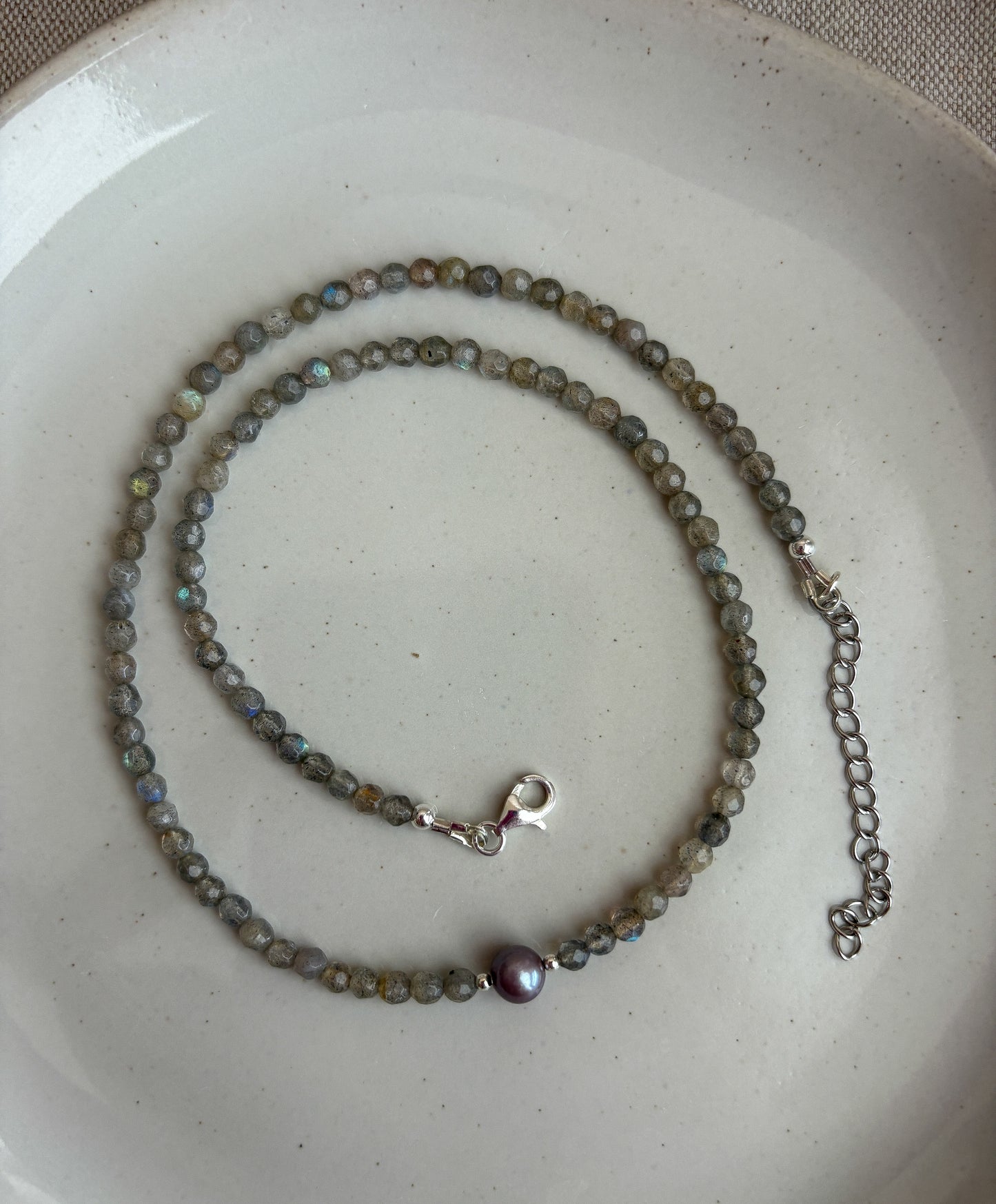 Labradorite Freshwater Pearl Necklace