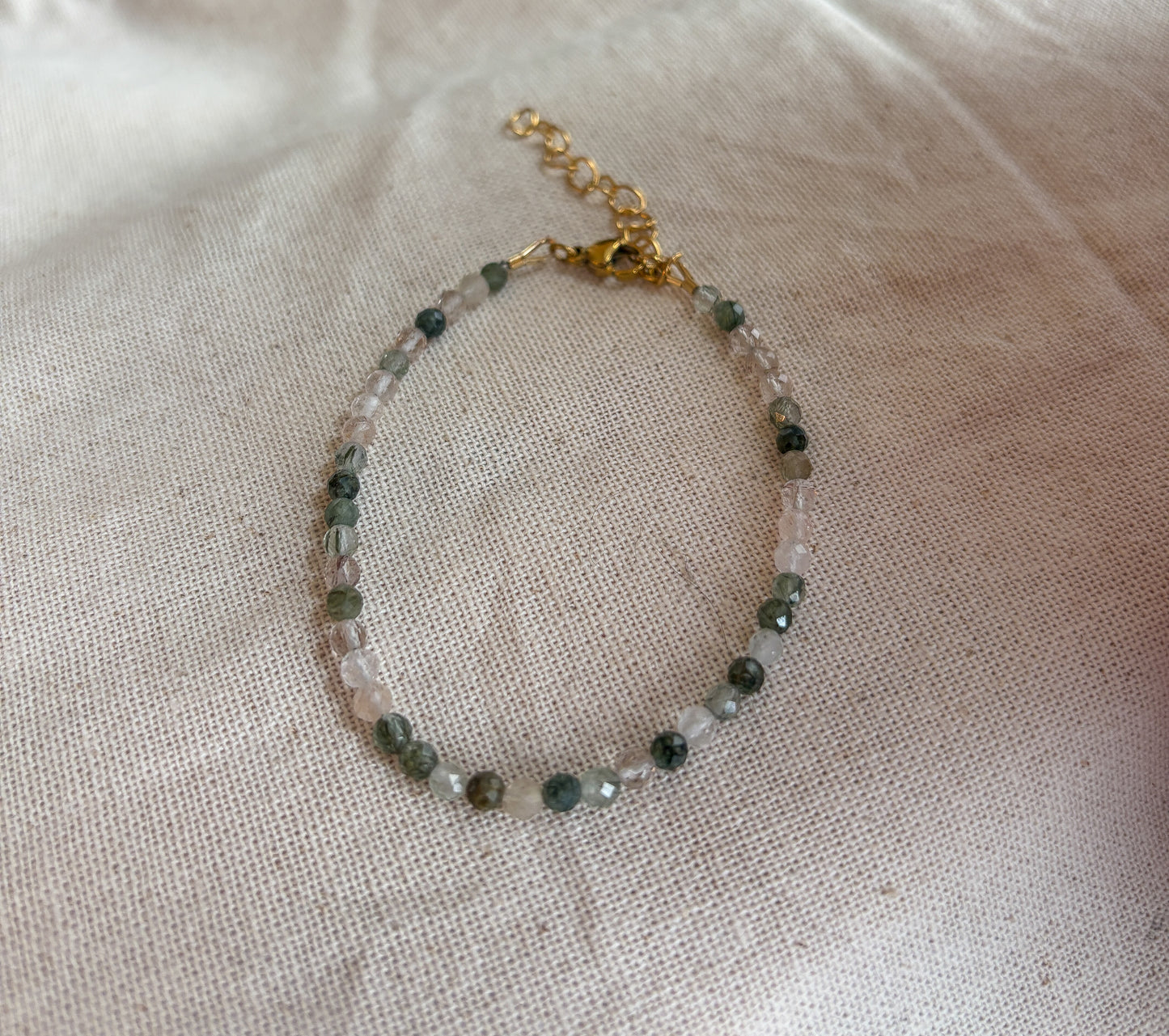 Green Rutilated Quartz Bracelet
