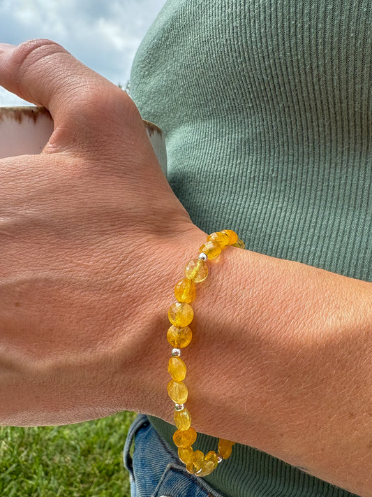 Citrine + Sterling Silver Bracelet