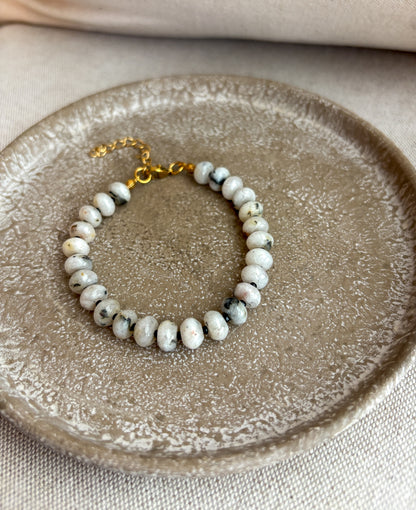 Natural White Agate Bracelet