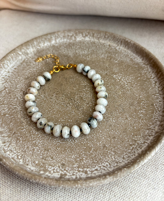 Natural White Agate Bracelet