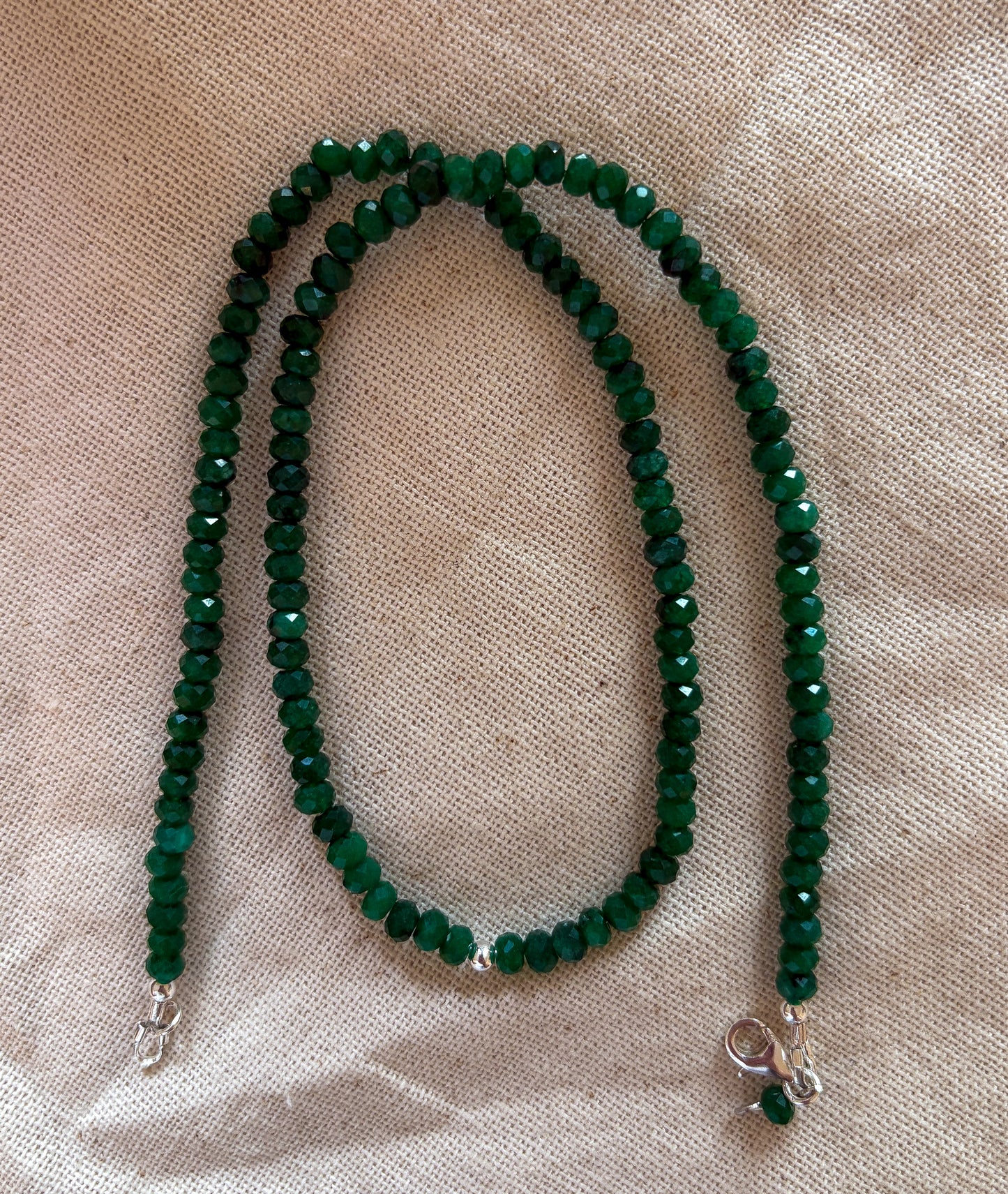 Emerald Jade & Sterling Silver