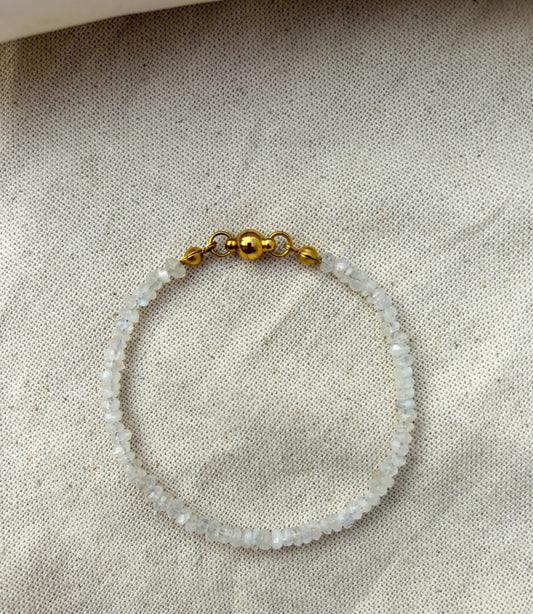Moonstone Bracelet w/ Magnetic Clasp