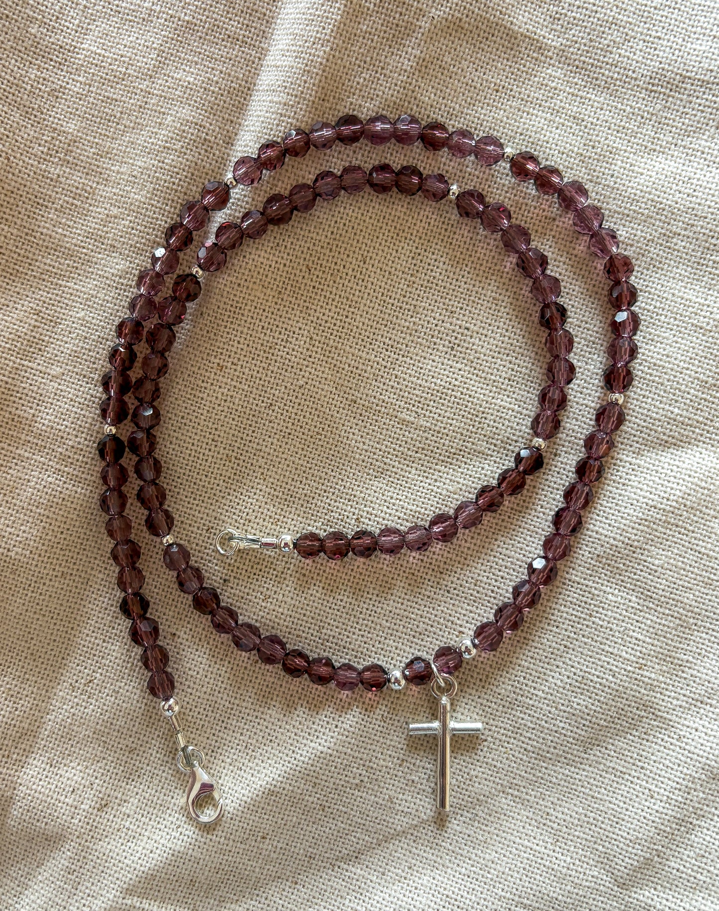 Plum Crystal Necklace