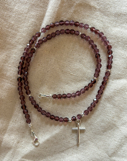 Plum Crystal Necklace