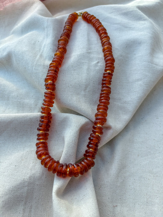 Amber Glass Necklace