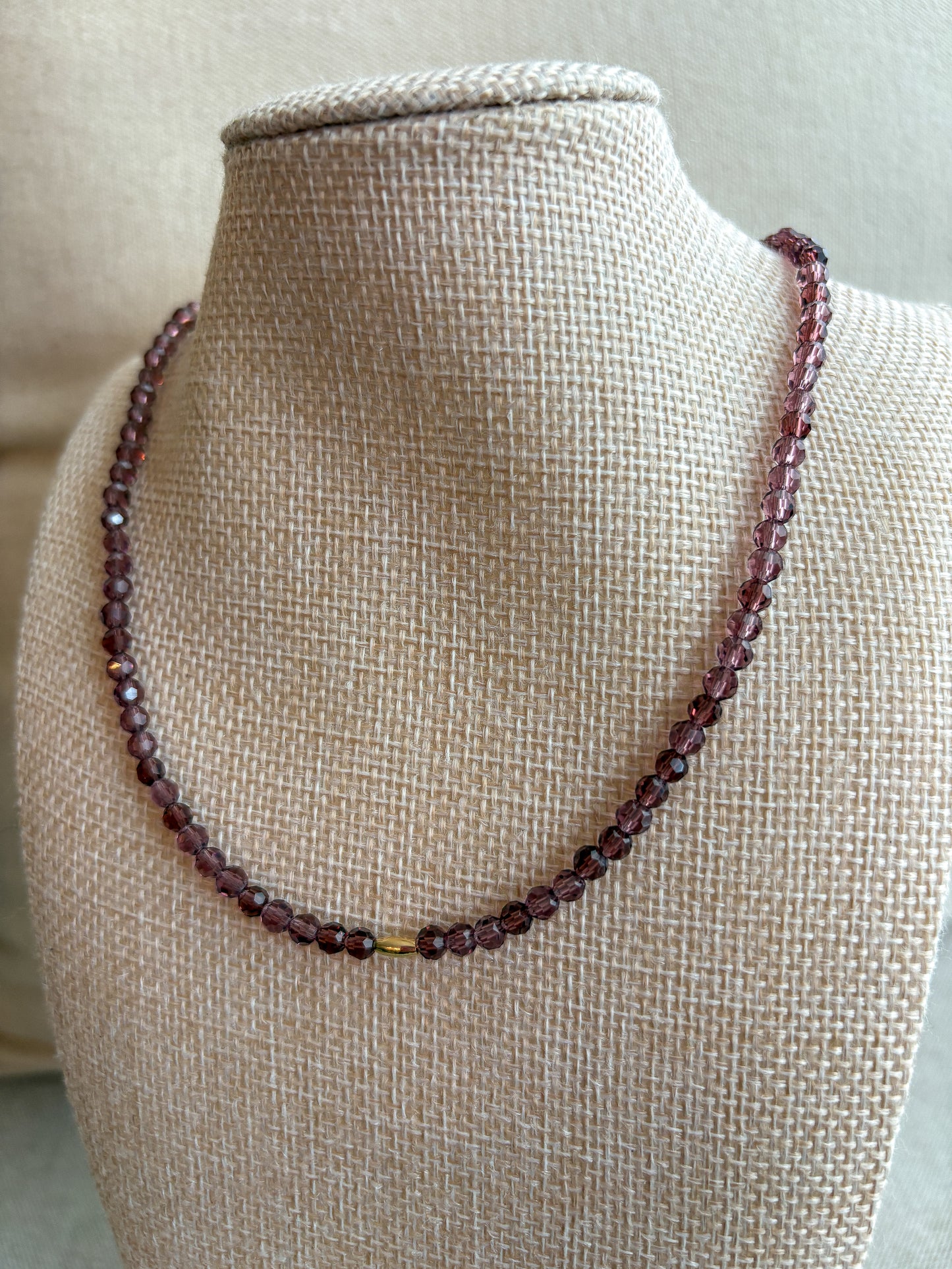 Plum Crystal Necklace