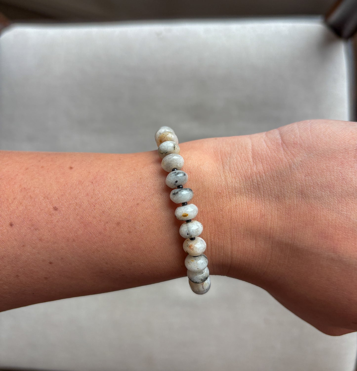 Natural White Agate Bracelet