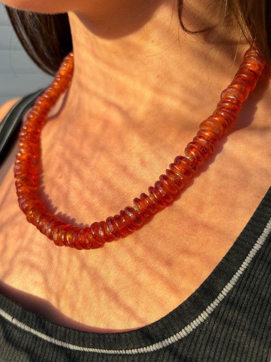 Amber Glass Necklace