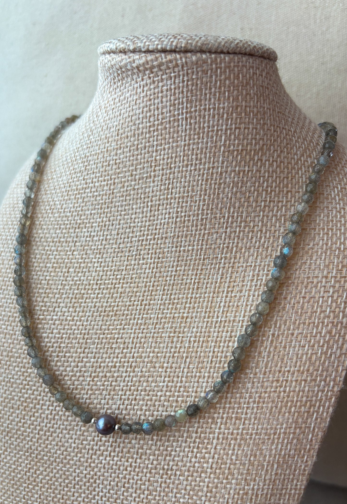 Labradorite Freshwater Pearl Necklace
