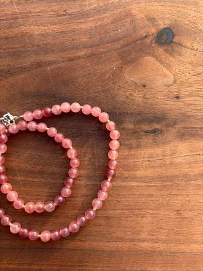 Strawberry Quartz Necklace