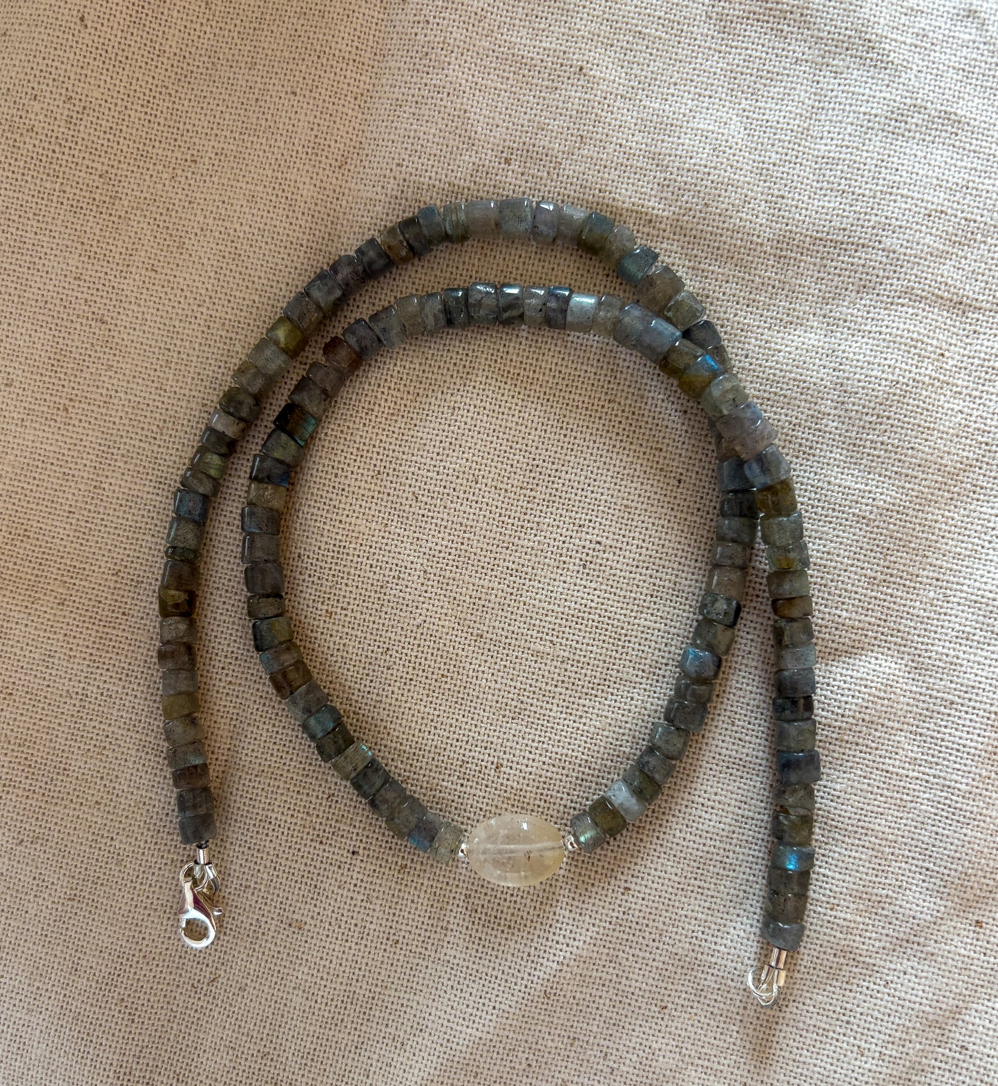 Labradorite / Rutilated Quartz Necklace