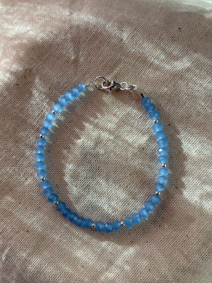 Crystal + Sterling Silver Bracelet