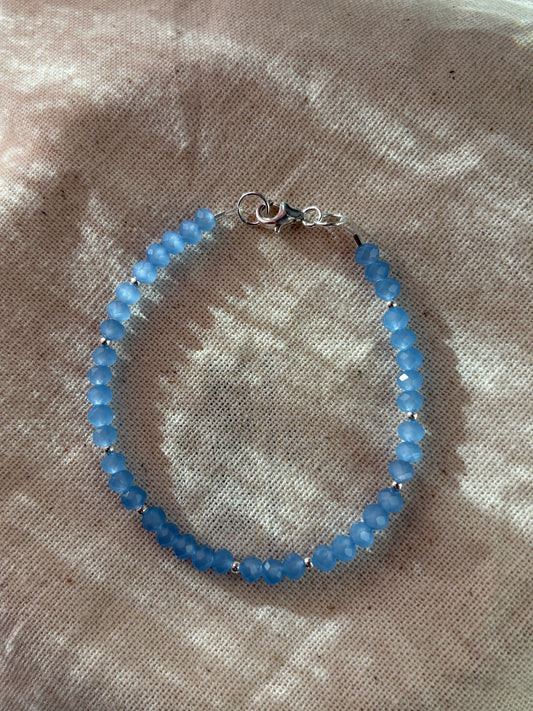 Crystal + Sterling Silver Bracelet