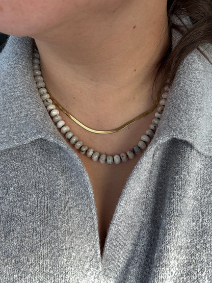 Natural White Agate Necklace