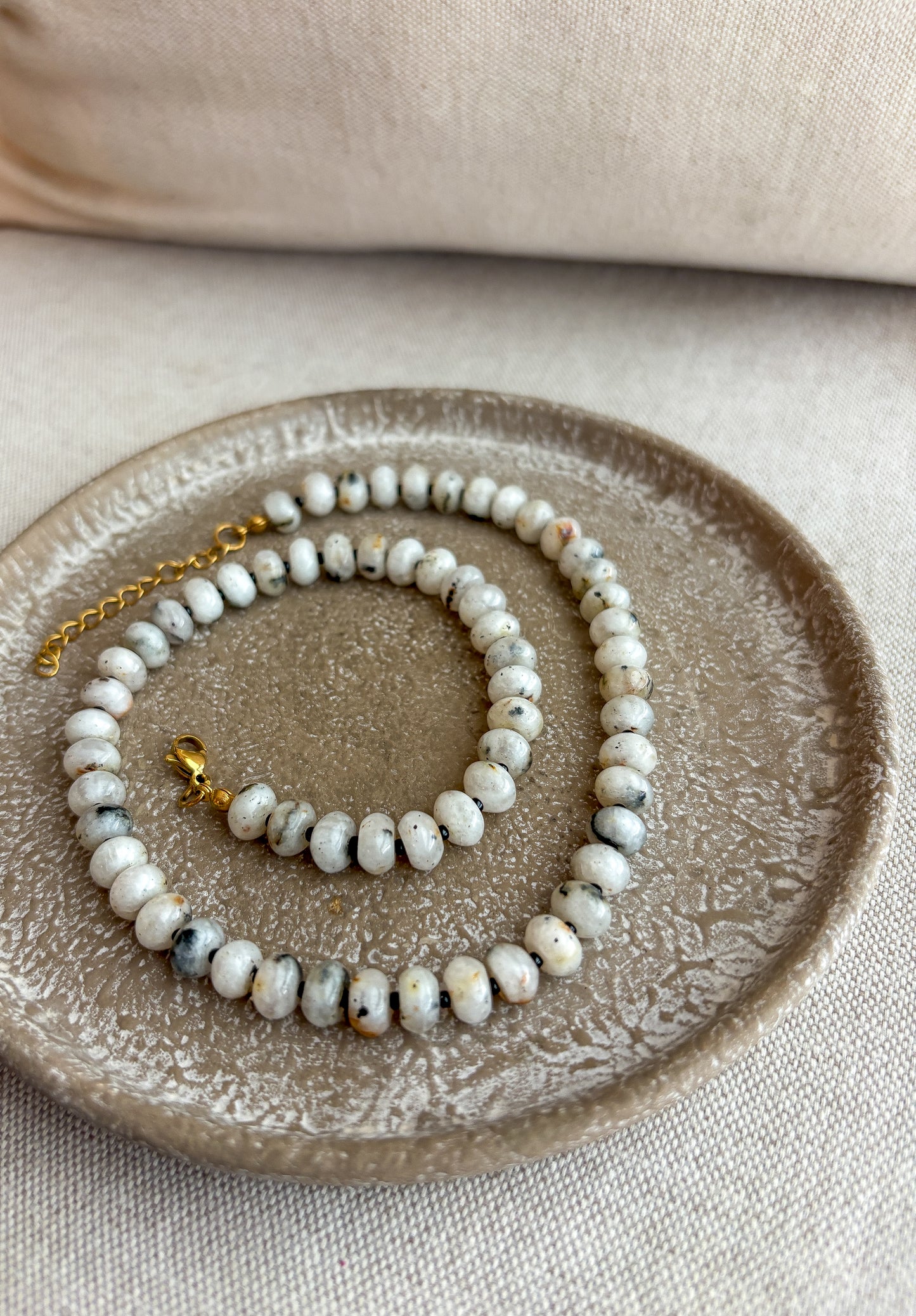 Natural White Agate Necklace