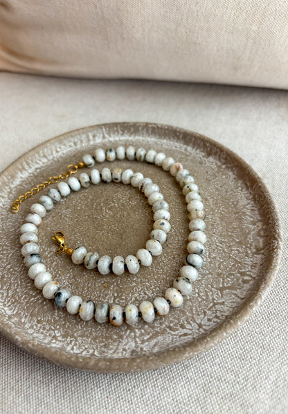 Natural White Agate Necklace