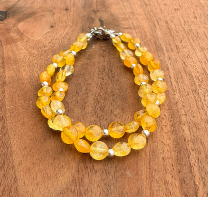 Citrine + Sterling Silver Bracelet