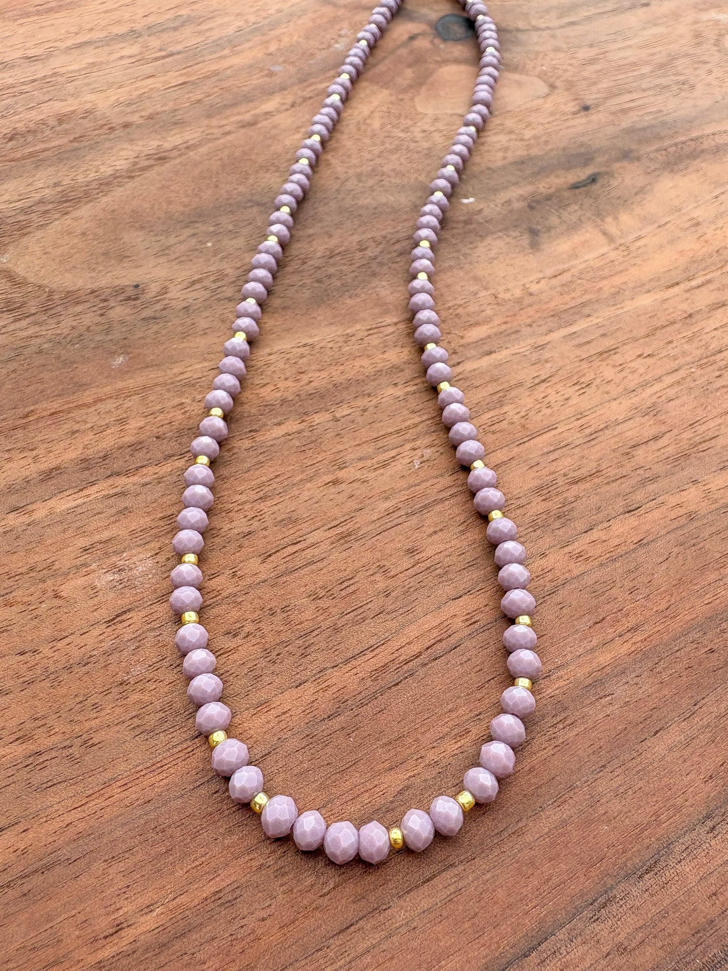 Light Purple Necklace + Gold Accents